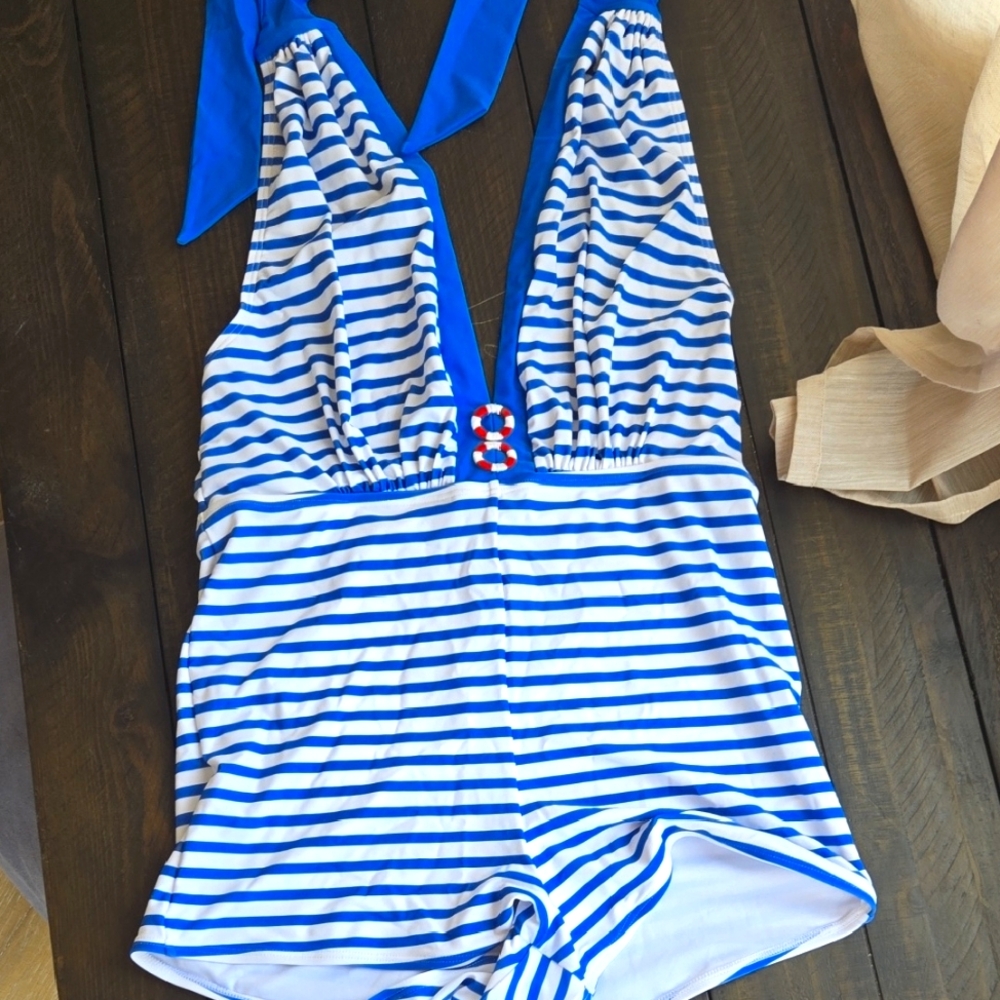 Pinup Style Women One Piece Bathing Suit